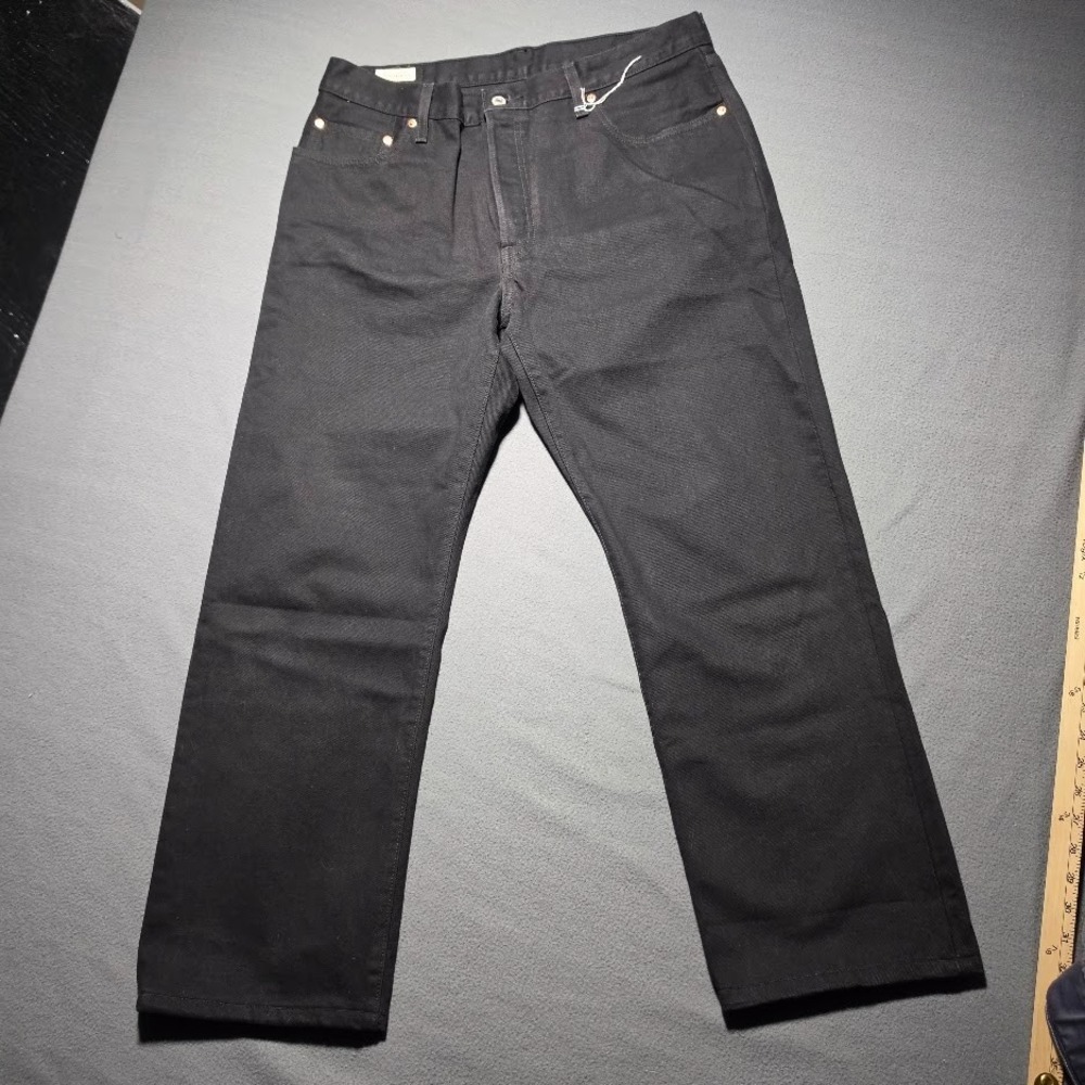 Levi's Premium 501 '90s Jeans Mens 34x30 Black Straight Denim Button Fly